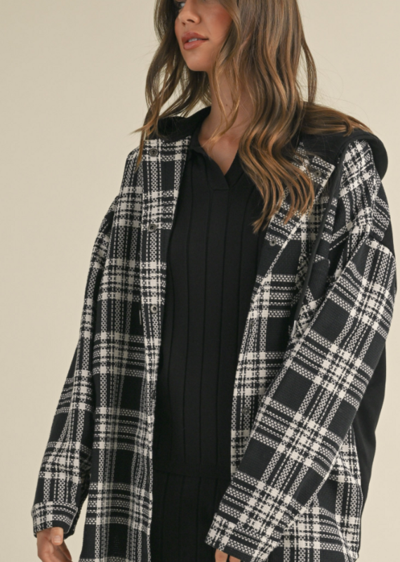 Contrast Plaid Jacket