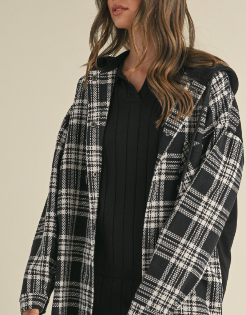 Contrast Plaid Jacket