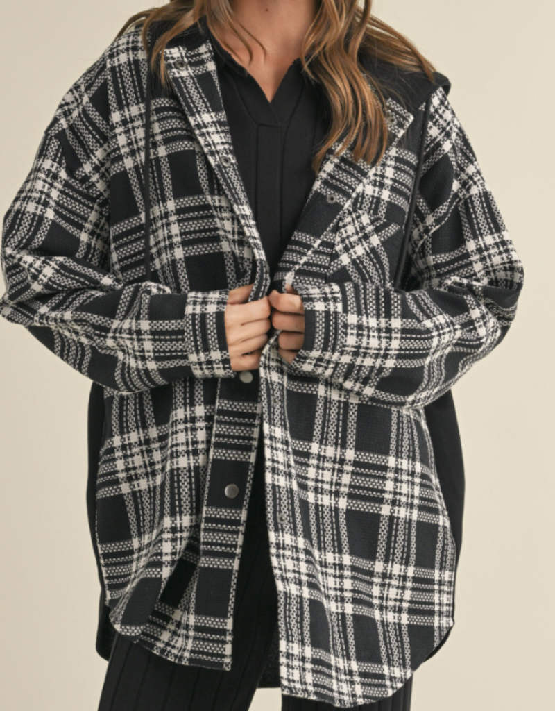 Contrast Plaid Jacket