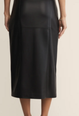 Reine Faux Leather Midi Skirt