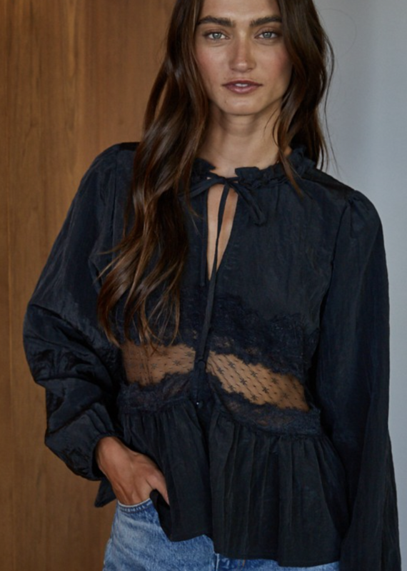 Black lace top