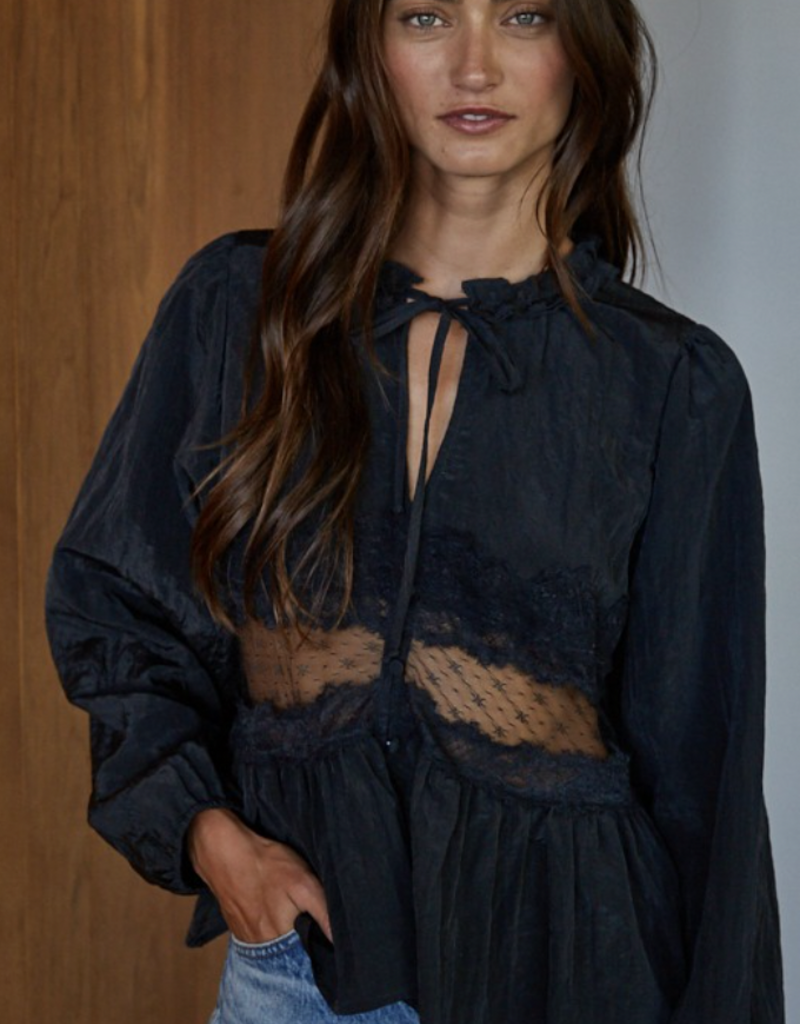 Black lace top