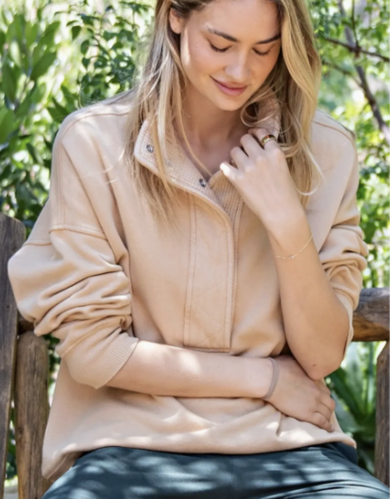 French Terry Quarter Snap Sweatshirt