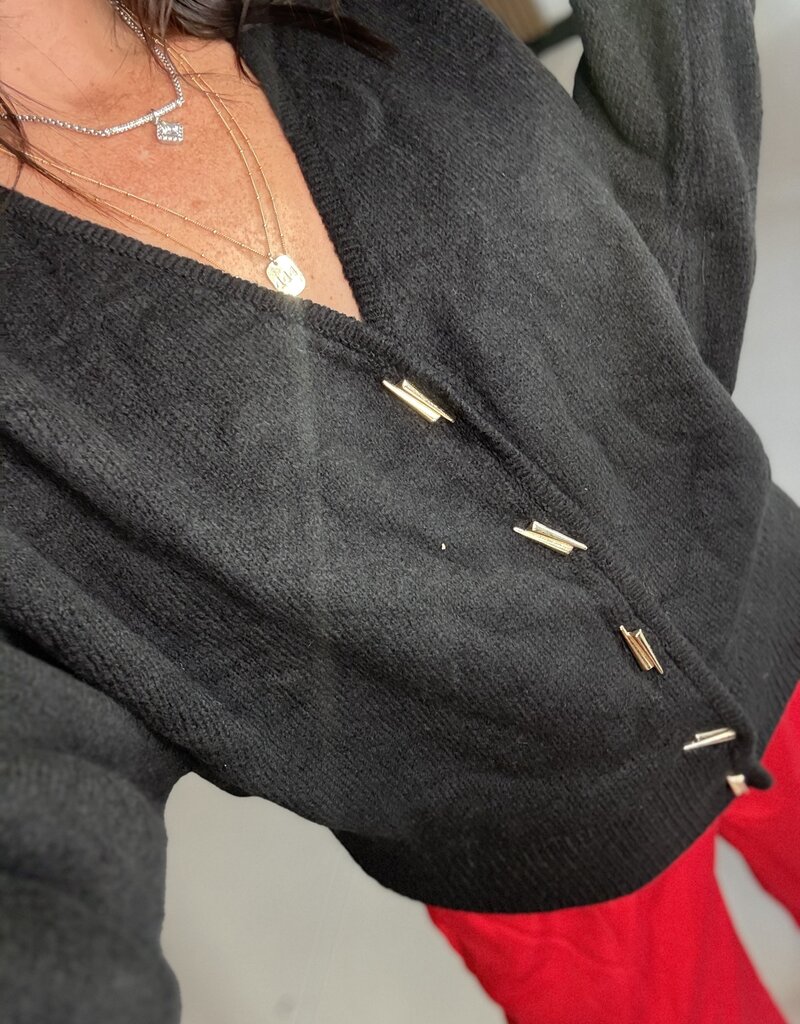 Lightning Button Cardigan