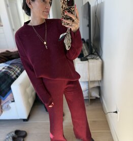 Burgundy Sweater Pant