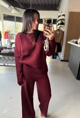 Burgundy Sweater Pant