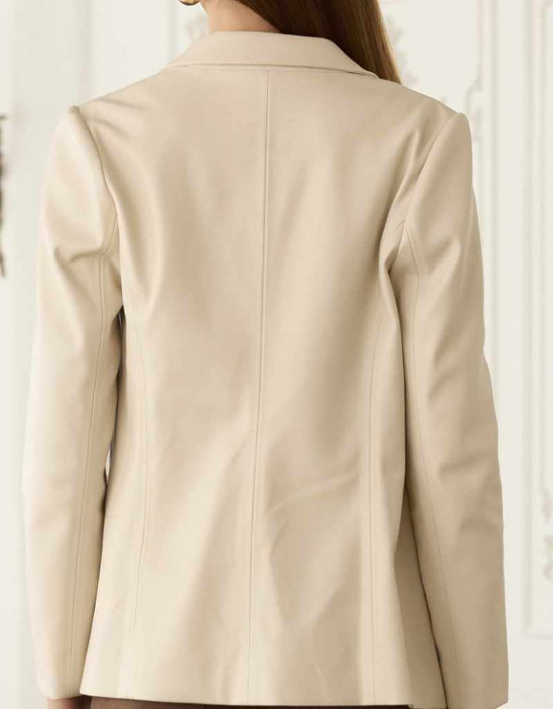 Faux Leather Blazer