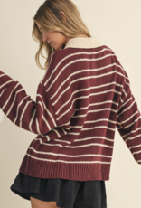 Stripe Sweater With Collar