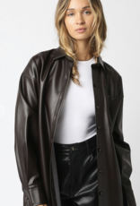 Paula Faux leather shirt