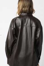 Paula Faux leather shirt