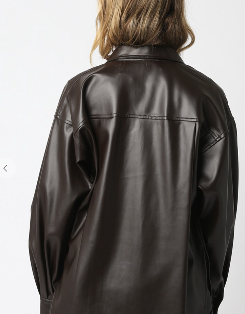 Paula Faux leather shirt