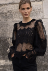 Victoire blouse with lace Peter Pan collar