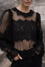 Victoire blouse with lace Peter Pan collar