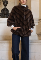 Copenhagen faux fur cape jacket