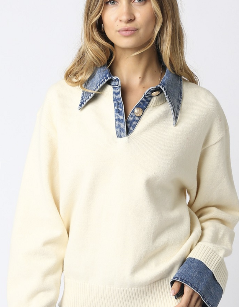 Emely Contrast Knit Top