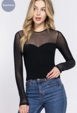 Mesh Long sleeve Top