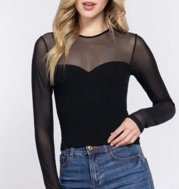 Mesh Long sleeve Top