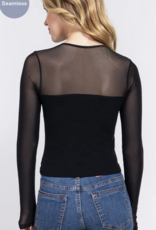 Mesh Long sleeve Top