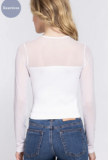 Mesh Long sleeve Top