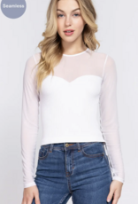 Mesh Long sleeve Top