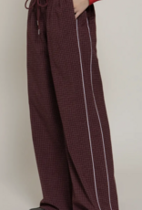 Maroon Check Pants