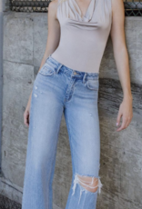 Mid Rise Distressed Denim