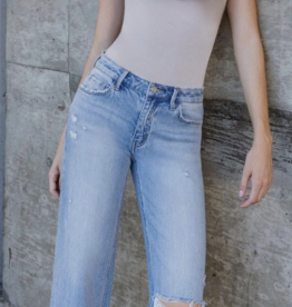 Mid Rise Distressed Denim