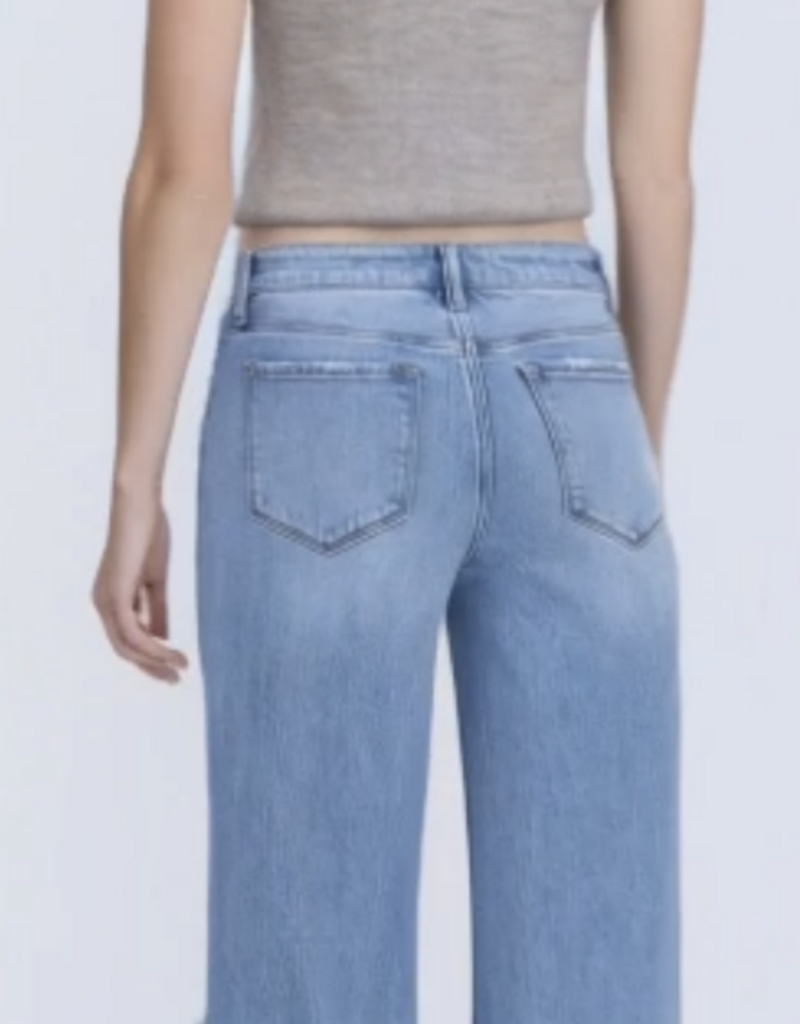 Mid Rise Distressed Denim