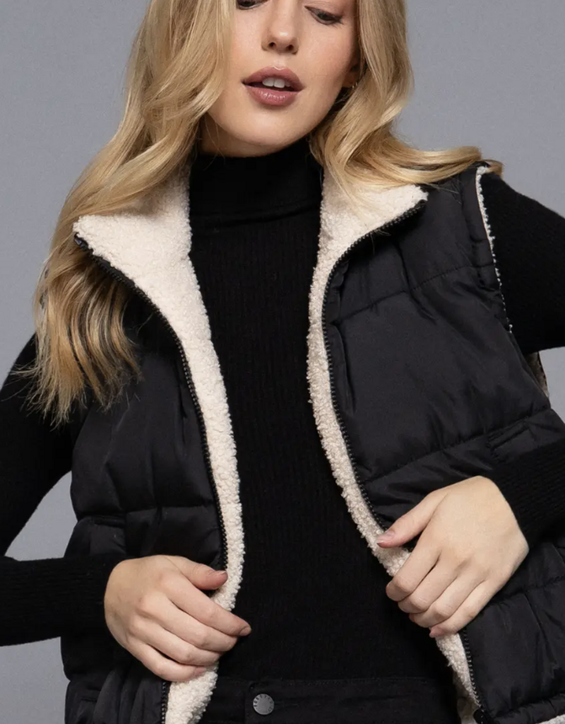 Reversible Fur Padding Vest