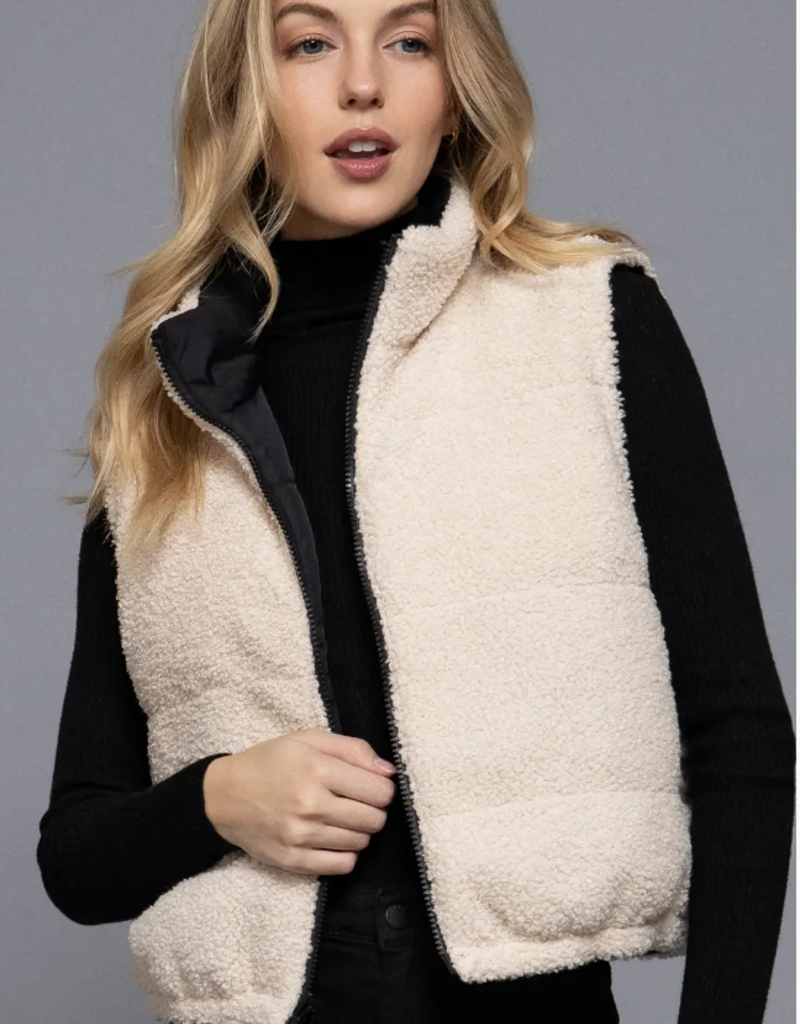 Reversible Fur Padding Vest