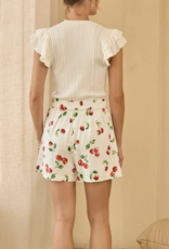 Cherry Print Shorts