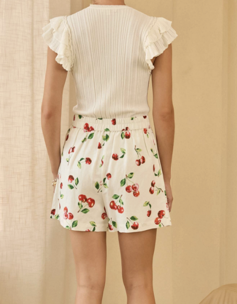 Cherry Print Shorts