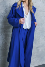 A Solid Woven Trench Coat