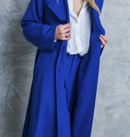 A Solid Woven Trench Coat