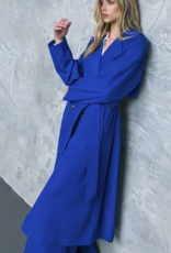 A Solid Woven Trench Coat