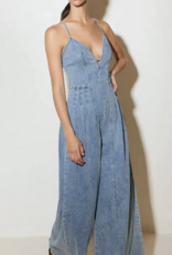 A Washed Denim Jumpsuit