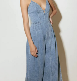 A Washed Denim Jumpsuit