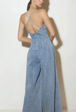 A Washed Denim Jumpsuit
