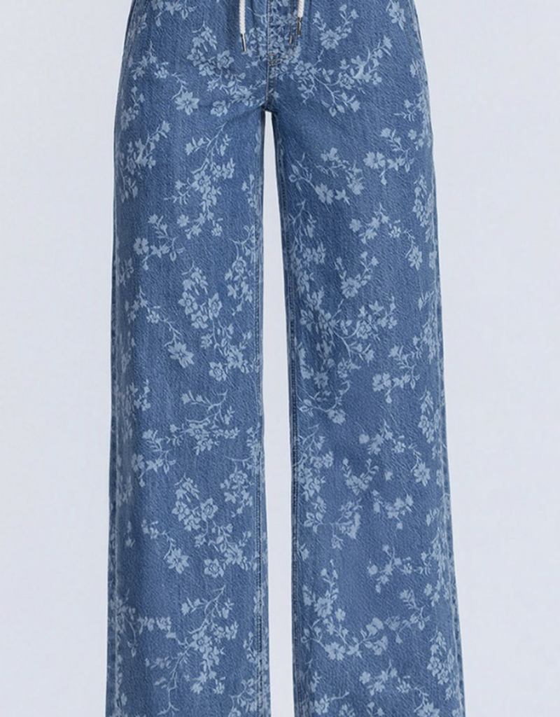 Floral Print Jeans