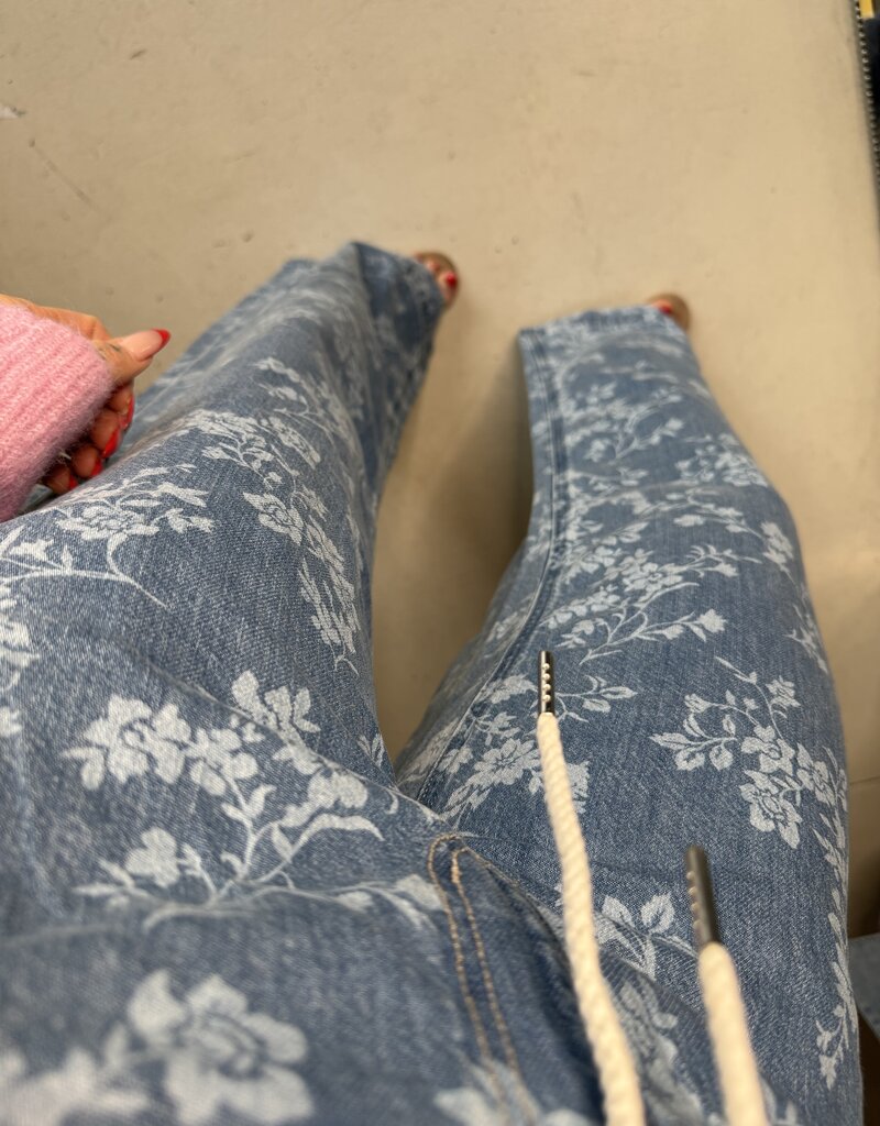 Floral Print Jeans