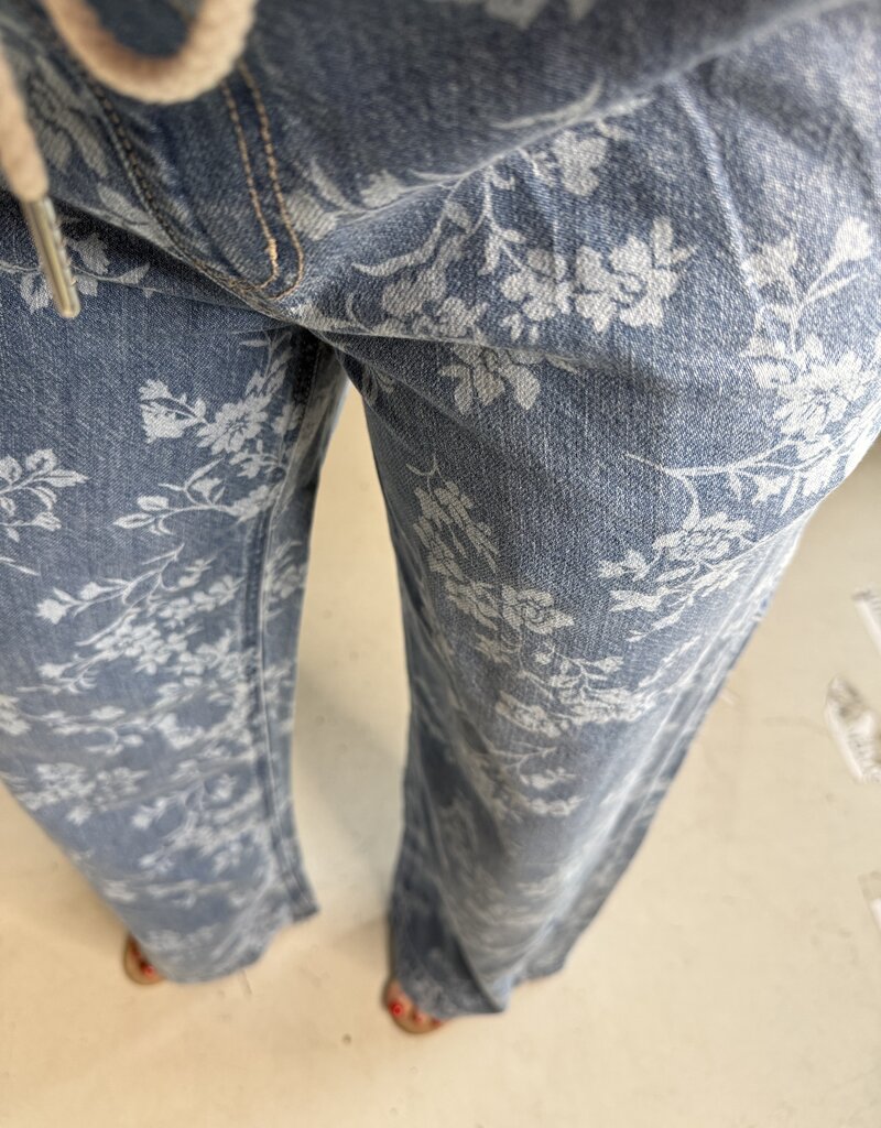 Floral Print Jeans