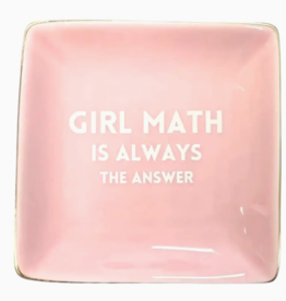Square Trinket Tray Girl Math Is Always the Answer