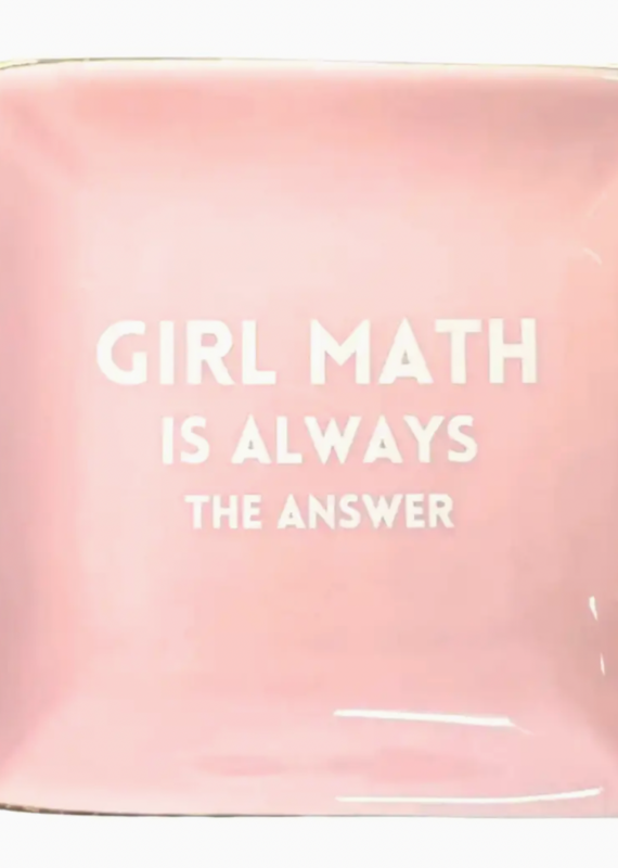 Square Trinket Tray Girl Math Is Always the Answer
