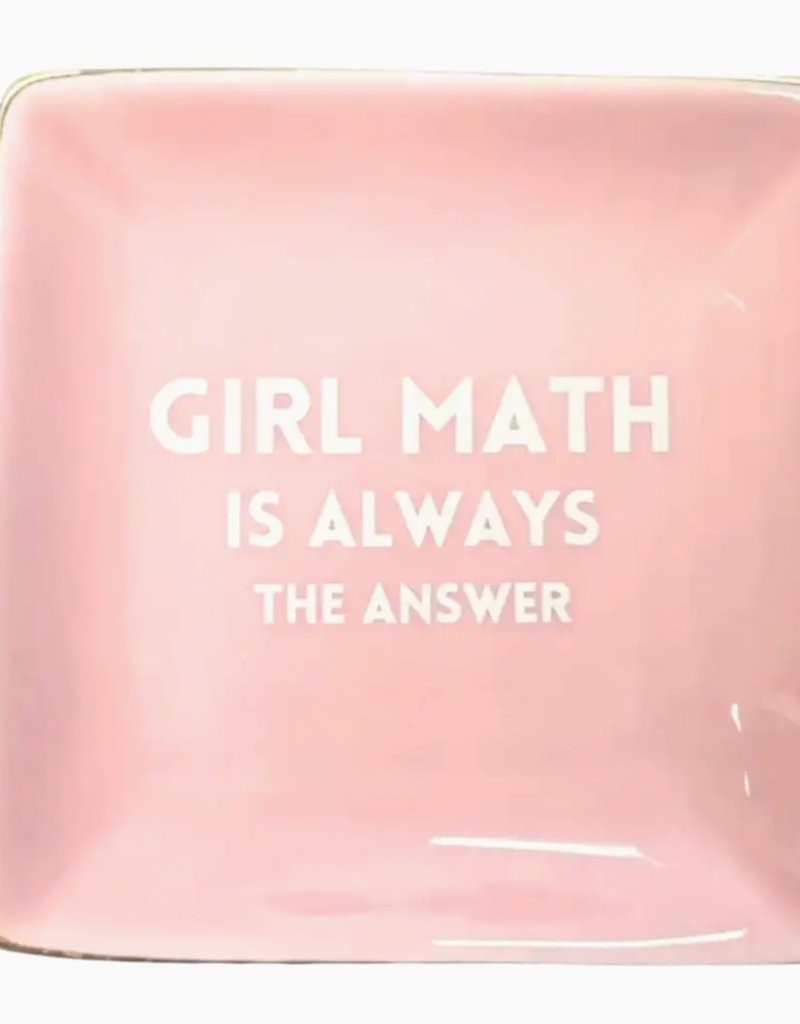 Square Trinket Tray Girl Math Is Always the Answer