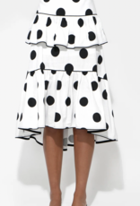 Aaliyah Layered Ruffle Linen Dot Skirt