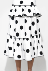 Aaliyah Layered Ruffle Linen Dot Skirt
