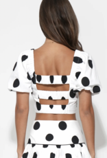 Mona Bubble Sleeve Top with Elastic Back