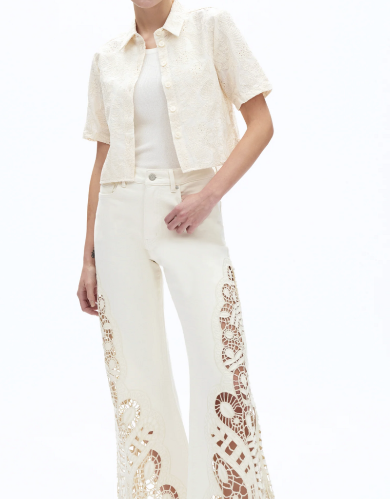 HIGH RISE LACE WIDE LEG