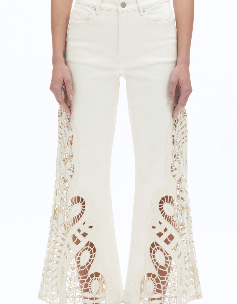 HIGH RISE LACE WIDE LEG