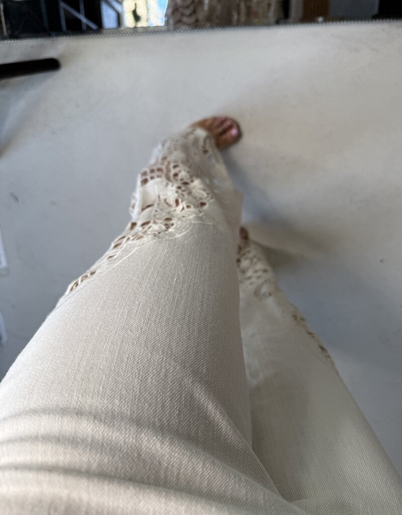 HIGH RISE LACE WIDE LEG